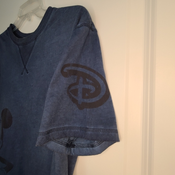 Disney Mickey Mouse Shirt Distressed Vintage Look Blue Size Small - Picture 3 of 8
